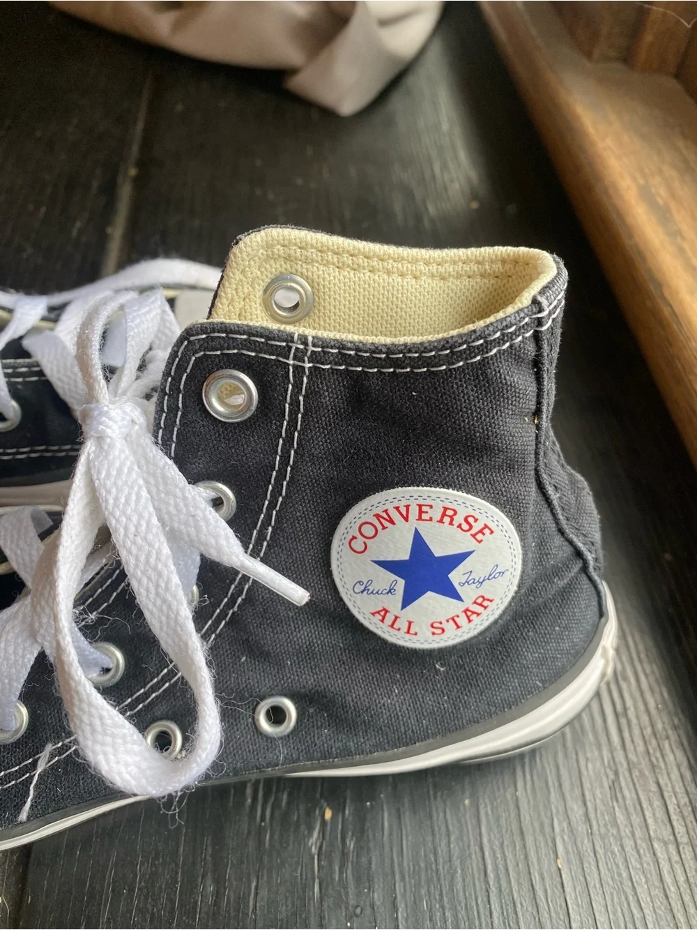 Converse Kids High Top Sneakers in Black and White